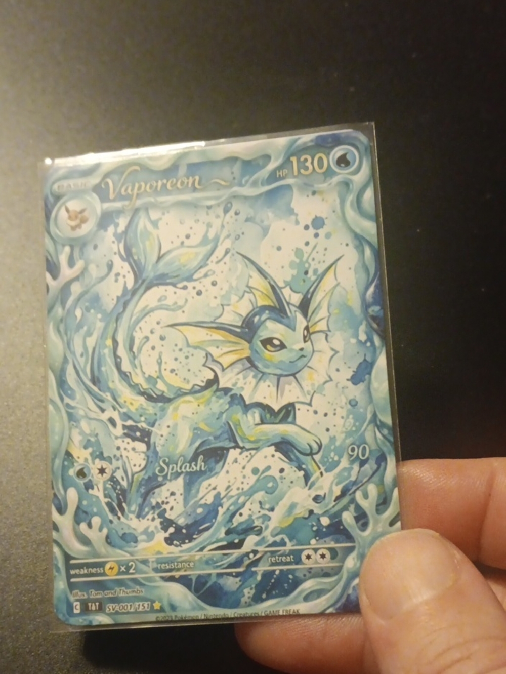 HP Vaporeon Art Card – Blue and White